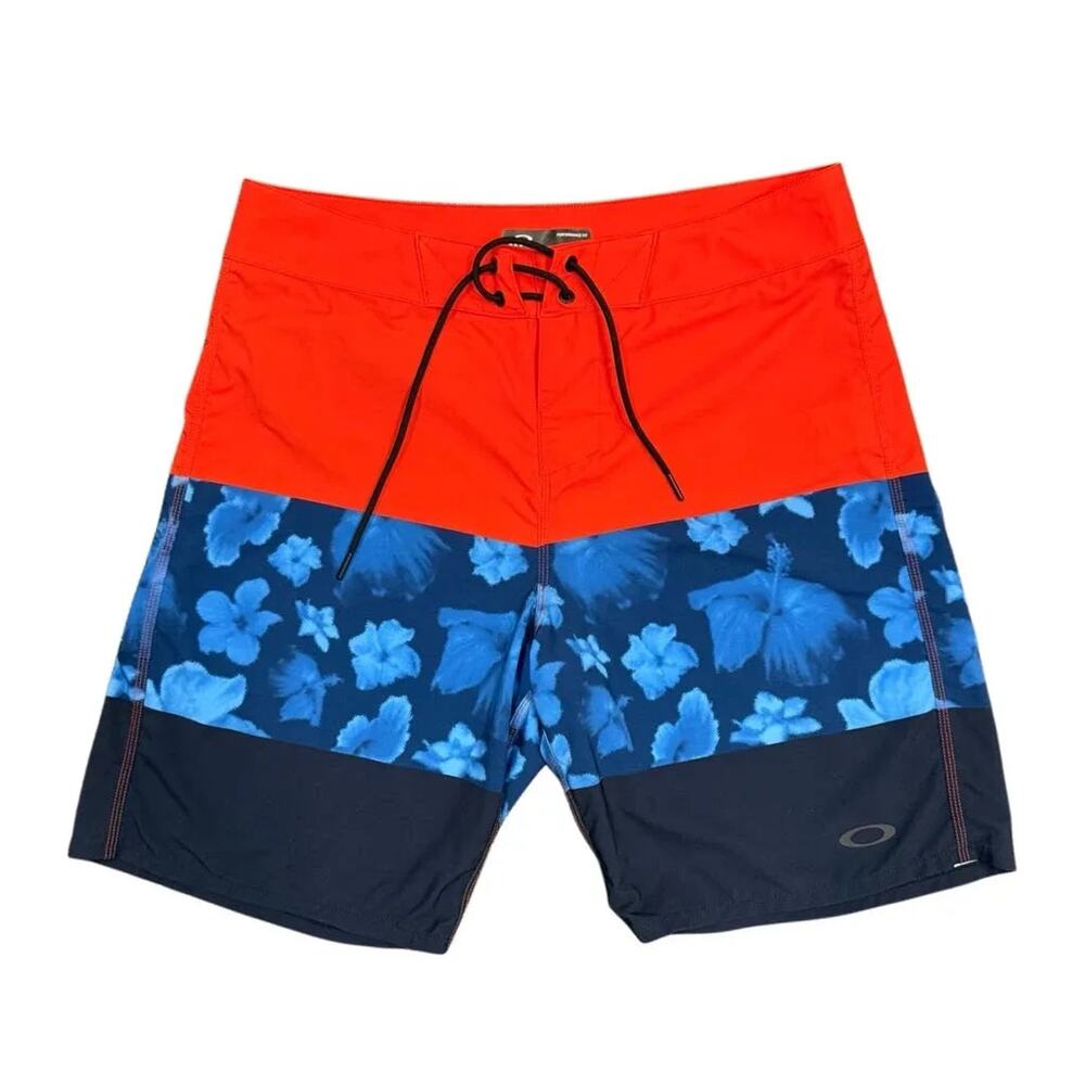 Oakley Performance Fit Colorblock Floral Board Shorts